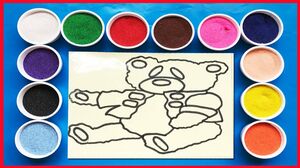 Đồ chơi trẻ em Tô Màu Tranh Cát Chú Gấu Teddy - Colored Sand Painting (Chim Xinh)