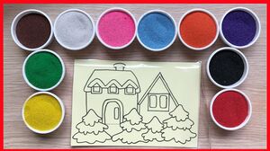 Đồ chơi trẻ em tô tranh cát ngôi nhà sinh đôi dễ thương - Colored Sand Painting (Chim Xinh)