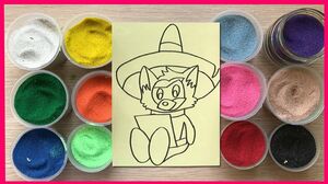 Đồ chơi trẻ em TÔ MÀU TRANH CÁT HÌNH CHÚ NGỰA - Colored Sand Painting, Learn Color (Chim Xinh)