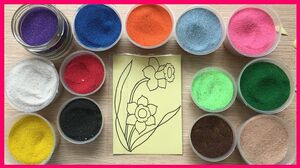 Đồ chơi trẻ em TÔ TRANH CÁT BÔNG HOA XINH - Colored Sand Painting, Learn Color (Chim Xinh)