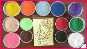 Đồ chơi trẻ em TÔ MÀU TRANH CÁT ĐÔRÊMON và bảo bối bay Colored Sand Painting (Chim Xinh)