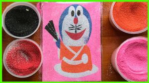 Đồ chơi trẻ em tô màu tranh cát mèo ĐÔRAÊMON nhật bản - Colored Sand Painting (Chim Xinh)