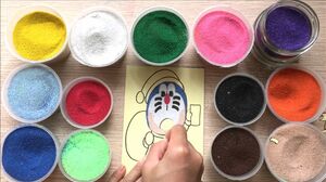 Đồ chơi trẻ em TÔ MÀU TRANH CÁT ĐÔRÊMON làm ông già noel Colored Sand Painting (Chim Xinh)