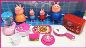 Đồ chơi trẻ em GIA ĐÌNH HEO PEPPA PIG và shopkins nội thất nhà bếp lò vi sóng thức ăn (Chim Xinh)