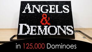 Angels & Demons in 125,000 dominoes (DominoERDMANN & DominoJOJO)
