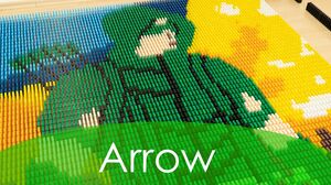 Arrow in 66,000 Dominoes