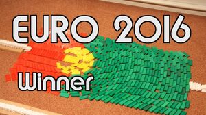 EURO 2016 - Winner Portugal with 7,000 Dominoes