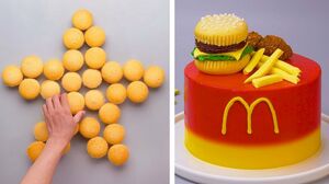 How To Make Hamburger Cake Decorating Ideas | Most Satisfying Cake Decorating | Tasty Dessert