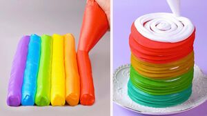 10+ Simple Colorful Cake Decorating Ideas Impress All the Rainbow Cake Lovers | So Yummy Cake