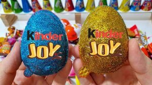NEW! 500 Glitter Kinder Joy opening ASMR - A lot of Kinder Surprise egg toys
