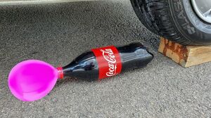 Aplastando Cosas Crujientes y Suaves! Coca Cola con Globos VS Rueda de Coche
