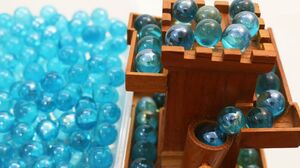 Wooden Marble Run Race Sound The Tower and Glass Balls