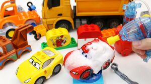Play Vehicles with Lego Duplo Lightning McQueen Toy Cars Rescue and Wash