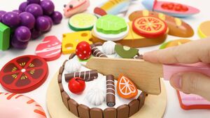 Wooden Food, Fruit Toys - Birthday Cake, Hamburger, Sandwich, Ice Cream