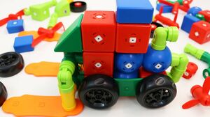 How to Make Forklift Truck, Tractor and Drone with Magnetic Building Blocks