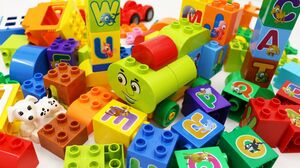 The Alphabet Toy Train Building Blocks
