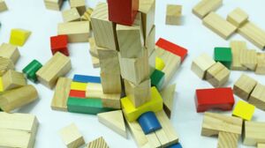 100pcs Wooden Building Blocks Toys