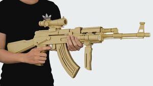 How To Make Cardboard Gun | Amzing AK-47 Gun That Shoots