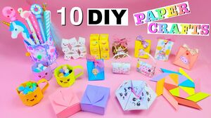10 DIY AMAZING PAPER CRAFTS IDEAS YOU WILL LOVE - School Suppliess, Fidget Toys and more..
