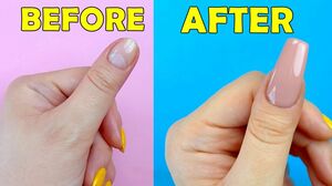 HOW TO MAKE FAKE NAILS FROM HOME MATERIALS in 5 minutes - EASY NAIL HACK IDEA