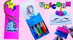 UNICORN PAPER CRAFTS -  PENCIL CASE, WALLET and more..