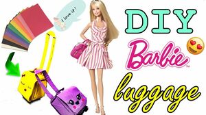 DIY EASY BARBIE DOLL LUGGAGE FROM COLORED PAPERS in 5 minutes / Barbie girl suitcase