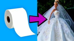 DIY - Barbie Wedding Dress from TOILET PAPER - Easy and Cheap 5 Minute Crafts