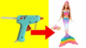 5 Minutes Crafts - DIY Easy Barbie Doll Mermaid - Barbie Girl Hacks and Crafts