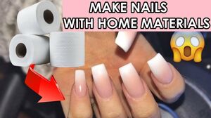 DIY 4 DIFFERENT FAKE NAILS WITH HOME MATERIALS / 5 minutes crafts nail hacks