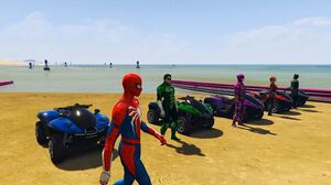 Blazer Moto challenge Spiderman Green Lantern Black Panther Harley Quinn Joker