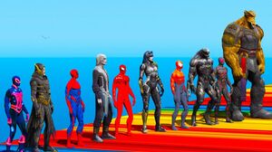 Spidermans Tron Spider-Man Toxin VS Black Order Ebony Maw Corvus Glaive challenge Ramps GTA 5