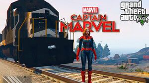 Captain Marvel GTA 5 MODS! Сan the Сaptain Marvel stop the train? MODS OVERVIEW!