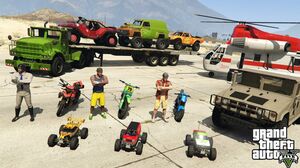 GTA V New Challenge with Trevor,  Michael & Franklin By RC cars, Motorcycle and Offroad Cars
