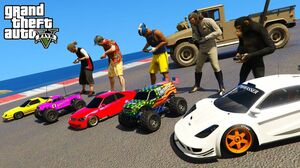 GTA V Amazing RC Cars in Crazy Challenge with Trevor, Micheal, Franklin, Wade and the Funny Chimp