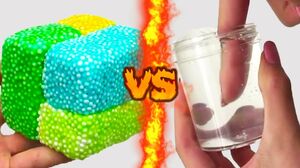 Clear Slime VS Crunchy Slime l Which Is More Satisfying? Satisfying ASMR 2018!