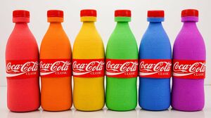 Satisfying Video l How to make Mad Mattr Rainbow Coca Cola Bottles Cutting ASMR #320 Bon Bon