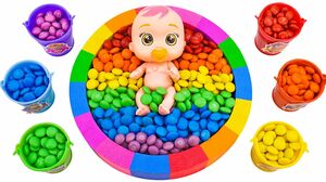 Satisfying Asmr l How To Make Rainbow Circle Pool & Candy With Kinetic Sand Cutting ASMR #307