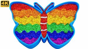 Satisfying Video l How To Make Rainbow Butterfly with Slime Glitter Mixing Cutting ASMR #281 Bon Bon