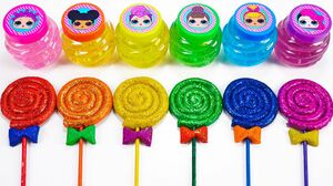Satisfying Video l How To Make Rainbow Glitter Twist Lollipop With Playdoh Cutting ASMR #285 Bon Bon