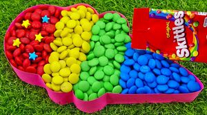 Satisfying Video l How To Make Rainbow Ice Cream Candy with Colorful Skittles Cutting ASMR #224