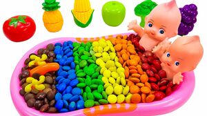 Satisfying Asmr l Rainbow Colors Candy Mixing with Bathtub Cutting ASMR #133 Bon Bon