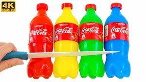 Satisfying Video l DIY How To Make Rainbow Coca Bottles with Jelly Cutting ASMR #86 Bon Bon