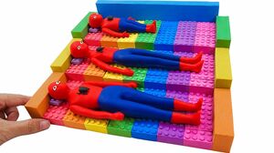 Satisfying Video l Kinetic Sand Lego Bed 3 Floors For Mini Spiderman Cutting ASMR #9 Bon Bon