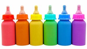 Satisfying Video l Kinetic Sand Rainbow Baby Milk Bottles Cutting ASMR #33 Bon Bon