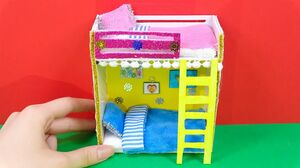 DIY How To Make Miniature Bunk Bed For Barbie Doll With Fomex