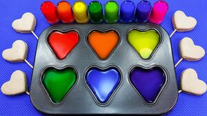 Satisfying Video l Playdoh Heart Colorful With Color Tray Cutting ASMR #16 Bon Bon
