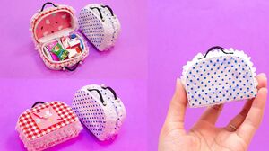 DIY Miniatures Suitcase Realistic Hack  For Dollhouse | Doll crafts