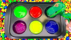 Mixing Glitter Slime & Rainbow Candy in Magic Color Tray Circle ASMR l Oddly Satisfying Video