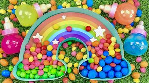 Mixing All Color Skittles & Coca Cola Milk Bottle into Funny Rainbow l Best Oddly Satisfying ASMR