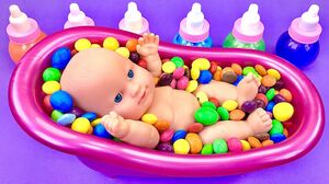 Oddly Satisfying l Bathtub Full of Rainbow Smoothie Chocolates & Slime Milk Bottles Cutting ASMR